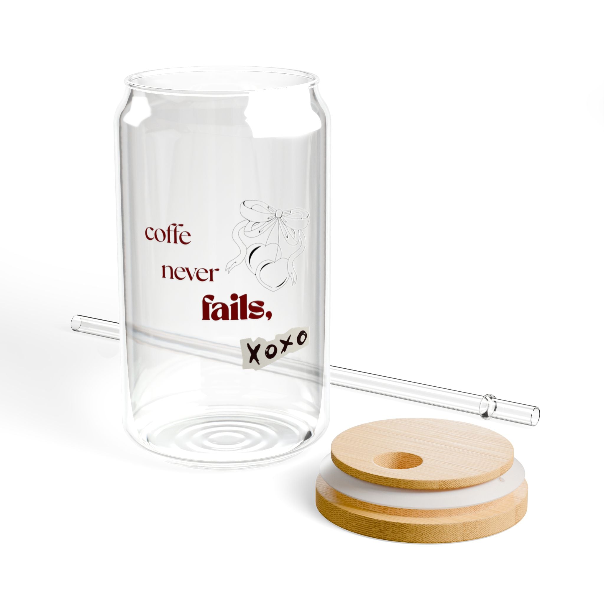 Coffee Never Fails –  Glass Cup