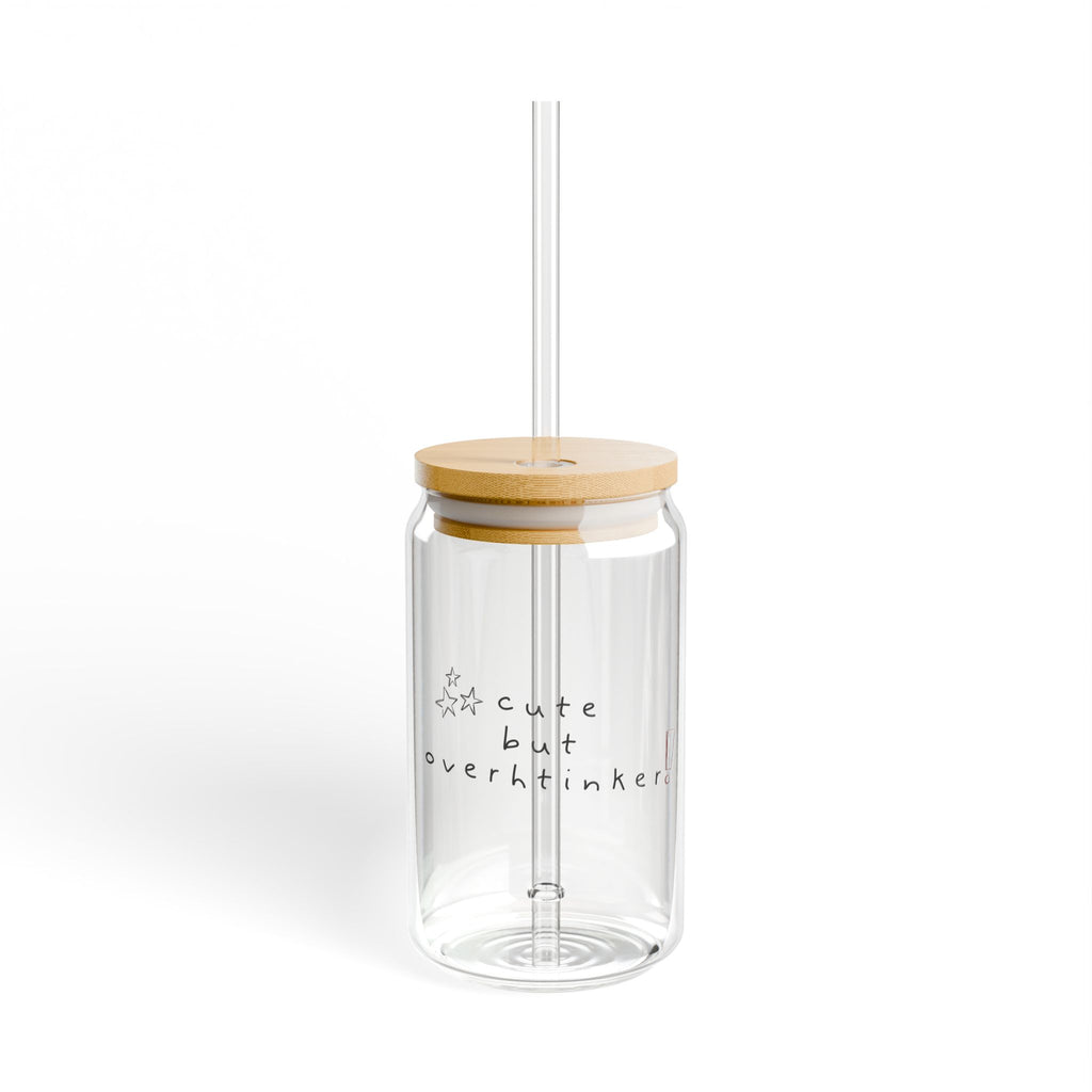 Cute But Overthinker - Glass Cup